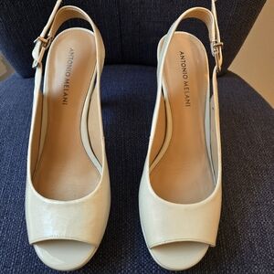 Light Grey open toe heels